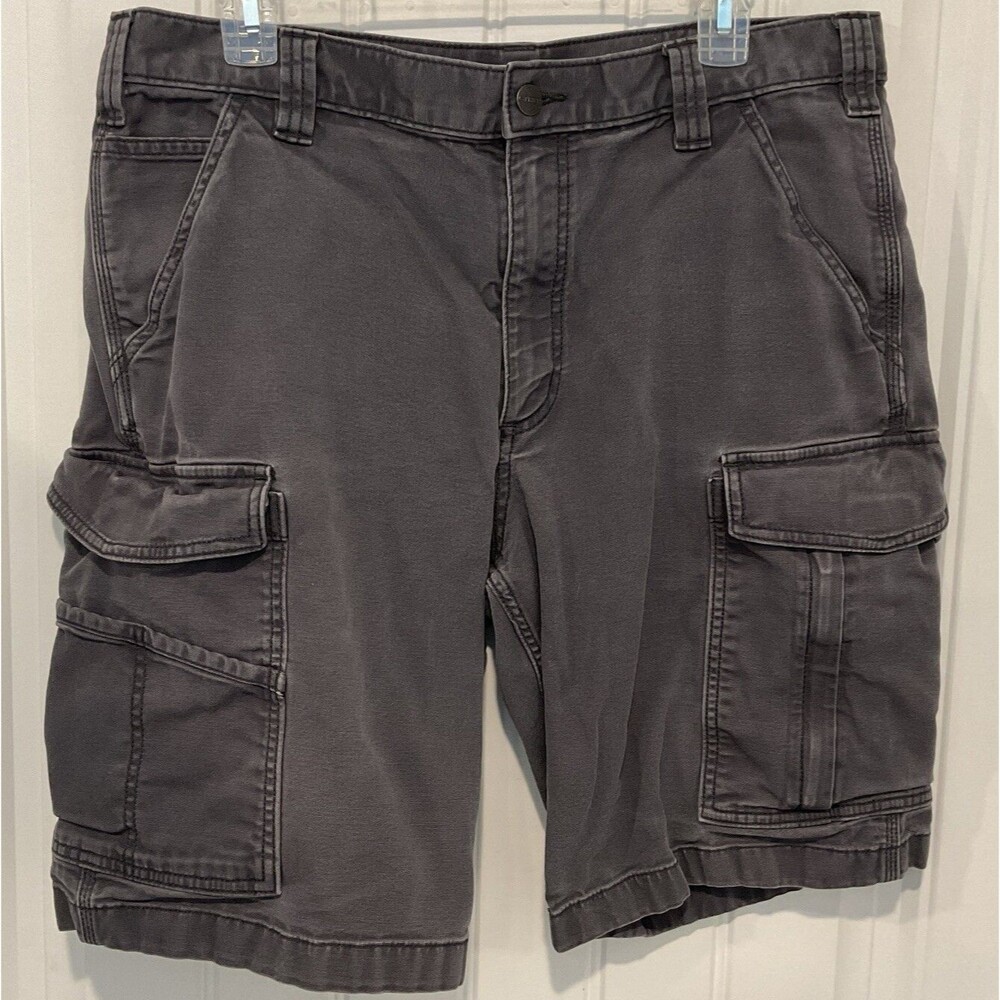 EUC Carhartt Cargo Shorts Men’s Charcoal Gray Rugged Flex Relaxed Fit 36x10.5
